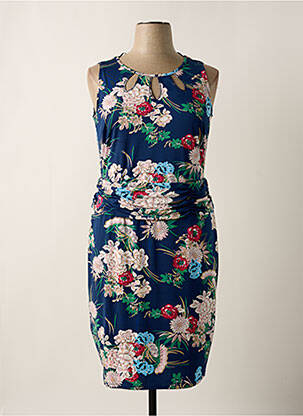 Rochie midi imprimeu floral fără mâneci albastru K-DESIGN femeie