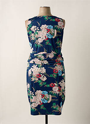 Rochie midi imprimeu floral fără mâneci albastru K-DESIGN femeie