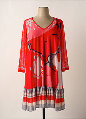 Rochie midi roșu POUPEE CHIC femeie