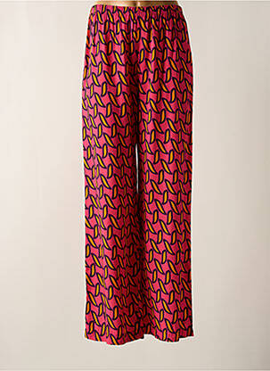 Pantalon larg roz ELEONORA AMADEI femeie