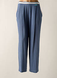 Pantalon drept croială morcov talie înaltă albastru POUPEE CHIC femeie
