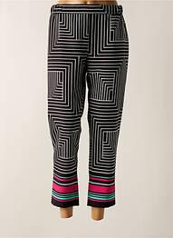 Pantalon 7/8 țesătură poplin mărime normală negru SPG WOMAN femme