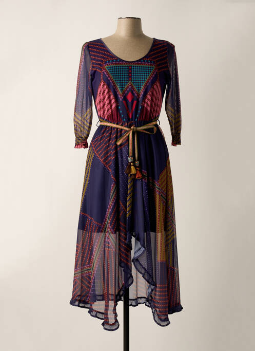 Rochie midi albastru POUPEE CHIC femeie