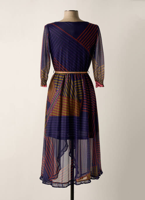 Rochie midi albastru POUPEE CHIC femeie