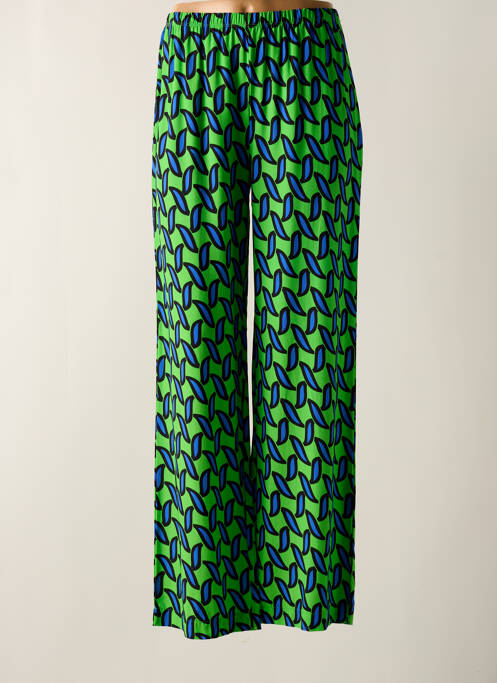 Pantalon larg verde ELEONORA AMADEI femeie