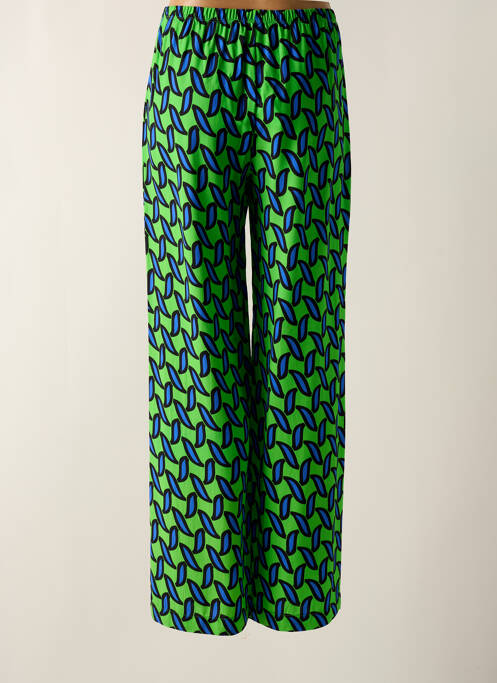 Pantalon larg verde ELEONORA AMADEI femeie
