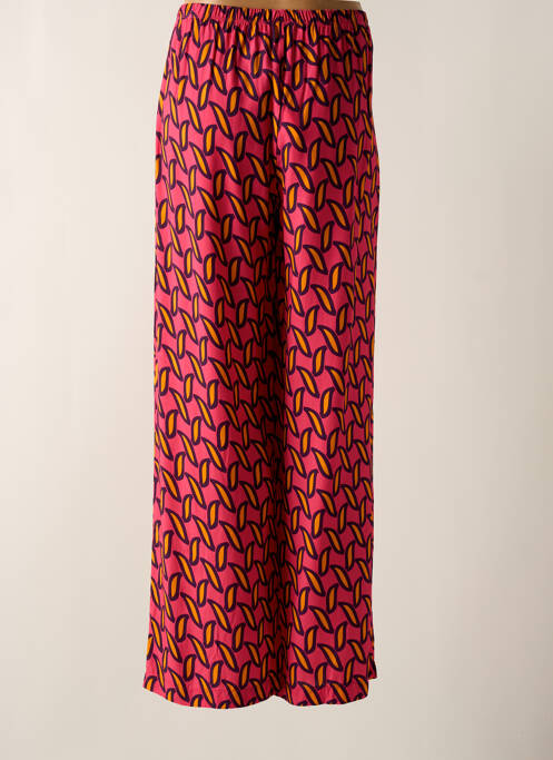 Pantalon larg roz ELEONORA AMADEI femeie