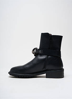 Botine/ghete material neted toc plat până la 3 cm negru URBAN femeie