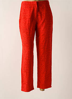 Pantalon 7/8 buzunare portocalie VILA femeie