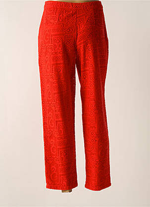 Pantalon 7/8 buzunare portocalie VILA femeie
