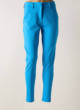 Pantalon slim buzunare albastru ICHI femeie