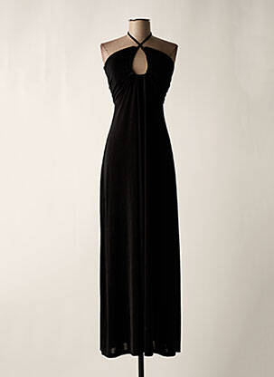 Rochie lungă negru RELISH femeie