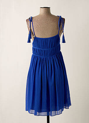 Rochie scurtă croială evazată bretele subțiri albastru PATRIZIA PEPE femeie