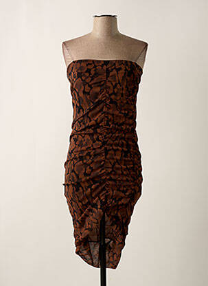 Rochie scurtă maro PINKO femeie