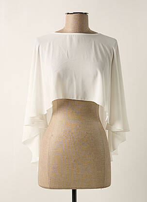 Poncho alb RELISH femeie