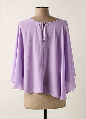 Poncho guler rotund violet RELISH femeie