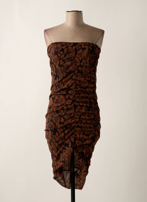 Rochie scurtă maro PINKO femeie