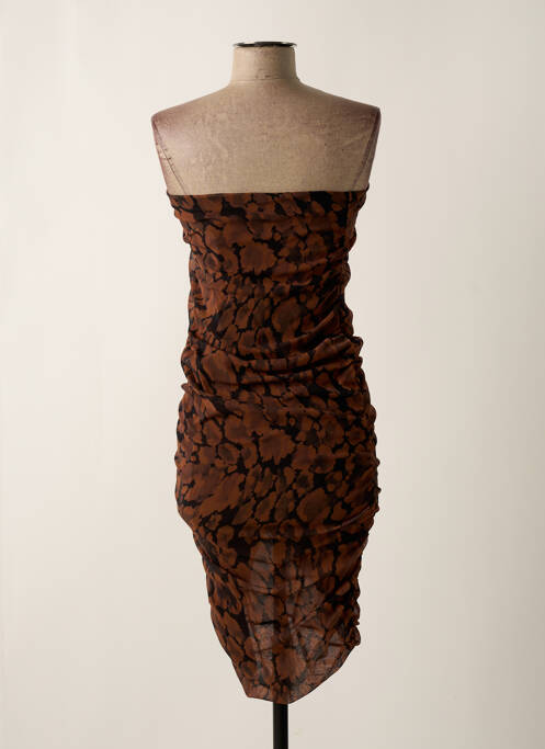 Rochie scurtă maro PINKO femeie