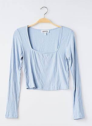 Top elasticitate mâneci lungi albastru EDITED femeie