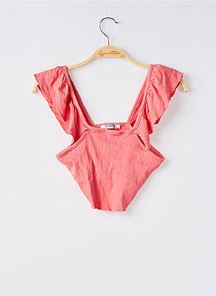 Tricou croială cambrată mâneci scurte portocalie ZARA femeie