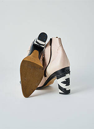 Botine/ghete material neted toc de 7 la 9 cm roz TANYA HEATH femeie
