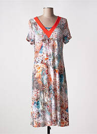 Rochie midi mâneci scurte mâneci scurte portocaliu MASSANA femeie