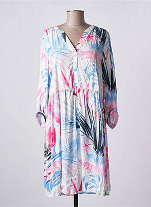Rochie midi imprimeu fantezie mâneci lungi alb CECIL femeie