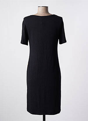 Rochie midi imprimeu floral mâneci scurte negru MASSANA femeie