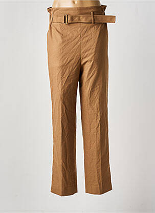 Pantalon drept buzunare maro DEUX. BY ELINE DE MUNCK femeie