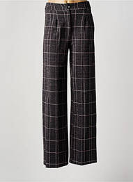 Pantalon drept închidere cu fermoar sub clapetă cu nasturi negru KOCCA femeie
