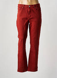 Pantalon drept închidere cu fermoar sub clapetă cu nasturi portocaliu VILA femme