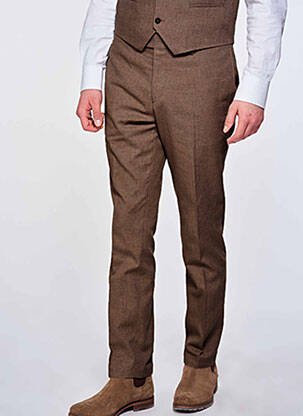 Pantalon slim maro L'IMPECCABLE MARCEL bărbat