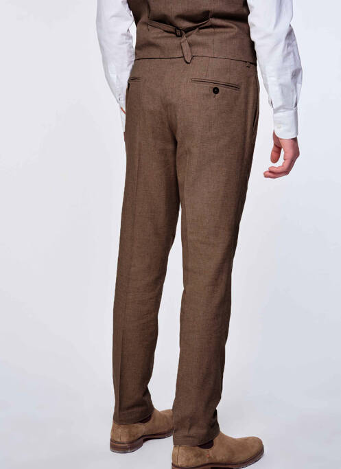 Pantalon slim maro L'IMPECCABLE MARCEL bărbat