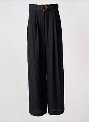 Pantalon drept țesătură crep mărime normală negru MANGO femeie