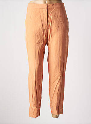 Pantalon chino țesătură poplin mărime normală portocalie MANGO femeie