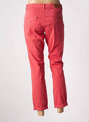 Pantalon 7/8 țesătură poplin mărime normală roșu MORE & MORE femeie