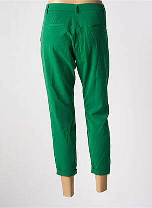 Pantalon chino țesătură poplin mărime normală verde IMPERIAL femeie