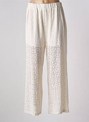 Pantalon drept talie elastică mărime normală bej LA MAISON PAR MOLLY BRACKEN femeie