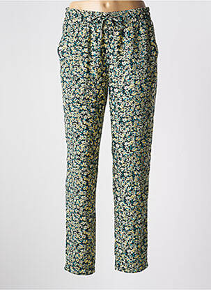 Pantalon slim talie elastică mărime normală verde LE TEMPS DES CERISES femeie