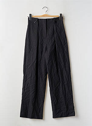 Pantalon drept talie cu cleme talie înaltă negru MANGO femeie