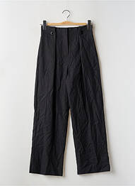 Pantalon drept talie cu cleme talie înaltă negru MANGO femeie