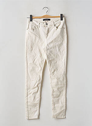 Pantalon slim țesătură poplin mărime normală bej VERO MODA femeie