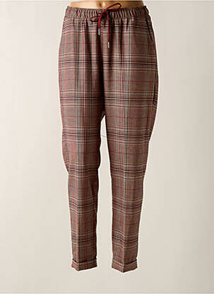 Pantalon slim talie elastică roșu MORE & MORE femeie