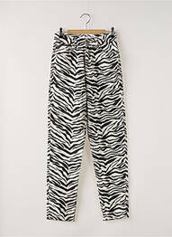 Pantalon drept închidere cu fermoar sub clapetă cu nasturi negru MANGO femme