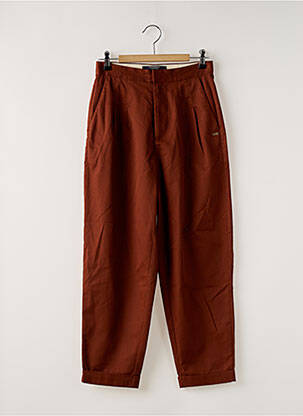 Pantalon drept închidere cu fermoar sub clapetă cu cârlig maro SCOTCH & SODA femeie