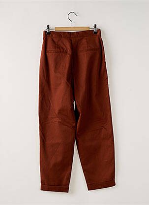 Pantalon drept închidere cu fermoar sub clapetă cu cârlig maro SCOTCH & SODA femeie