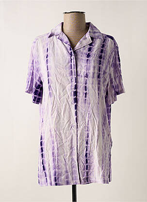 Cămașă croială dreaptă mâneci scurte violet CEMI BY CÉLINE femeie