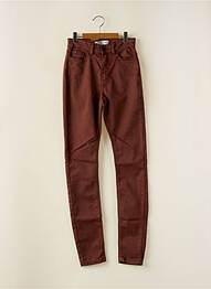 Pantalon slim conic talie înaltă maro JDY femme