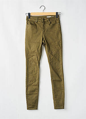 Pantalon slim verde VERO MODA femeie