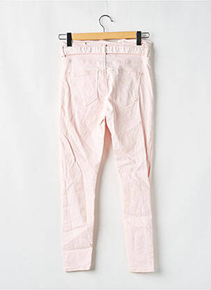 Pantalon slim țesătură poplin mărime normală roz ONLY femeie